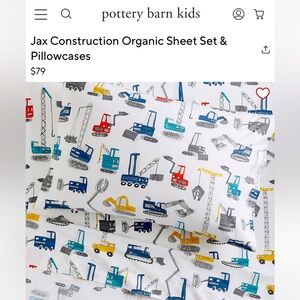 NWT Pottery barn twin size organic sheet set